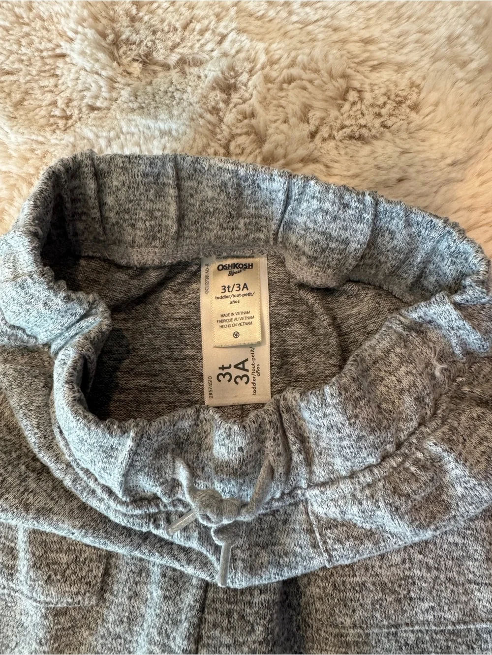 Oshkosh Bgosh Heathered Gray Kids Cozy Jogger Pants 3T